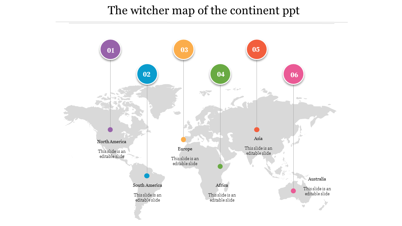 The Witcher Map Of The Continent PPT & Google Slides